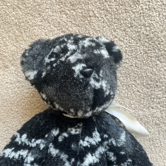Black & White Teddy Bear Plush Toy - Picture 3 of 7